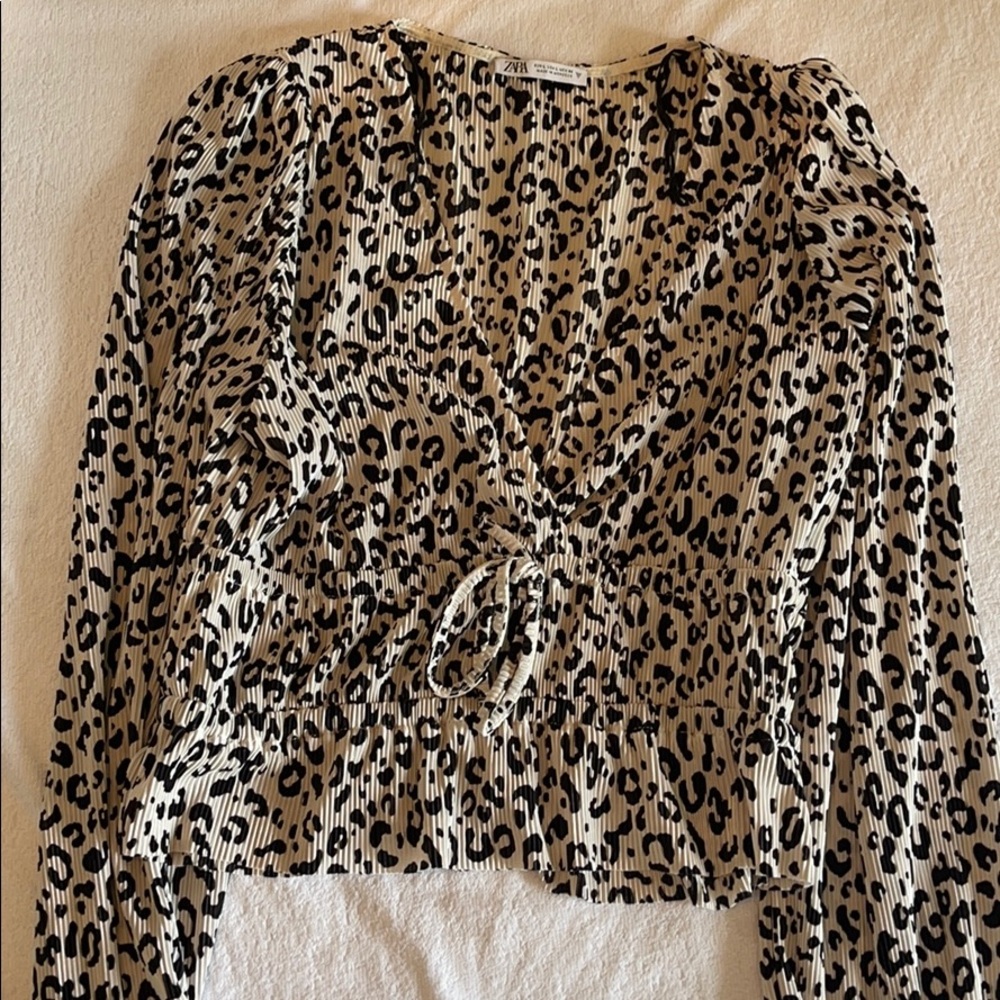 Zara animal print top